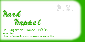 mark wappel business card